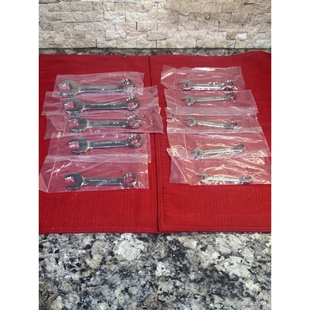 GearWrench 81905 10 Pc SAE Stubby Fixed Combination Wrench Set NEW In Sealed Pkg